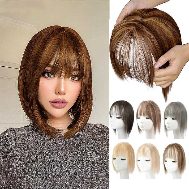 1+1 GRATIS | BangsBloom™ | Natürliches Haarteil mit Fransen für Frauen