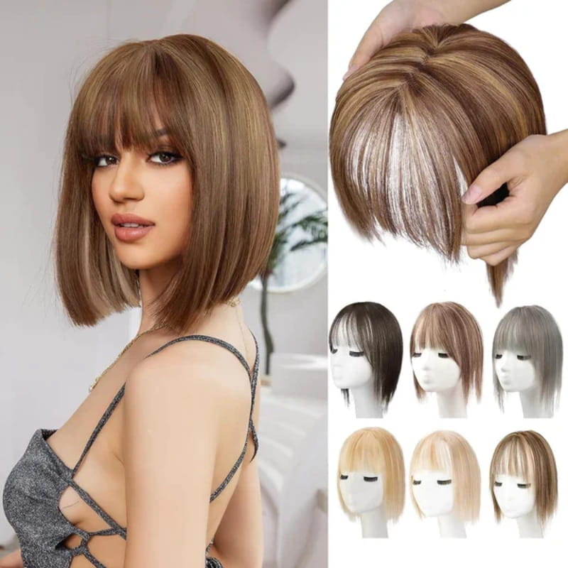1+1 GRATIS | BangsBloom™ | Natürliches Haarteil mit Fransen für Frauen