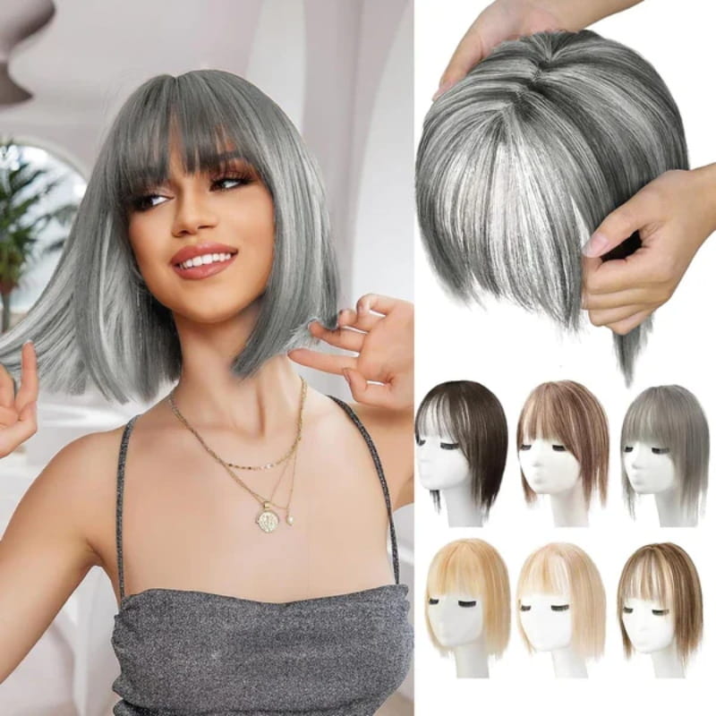 1+1 GRATIS | BangsBloom™ | Natürliches Haarteil mit Fransen für Frauen