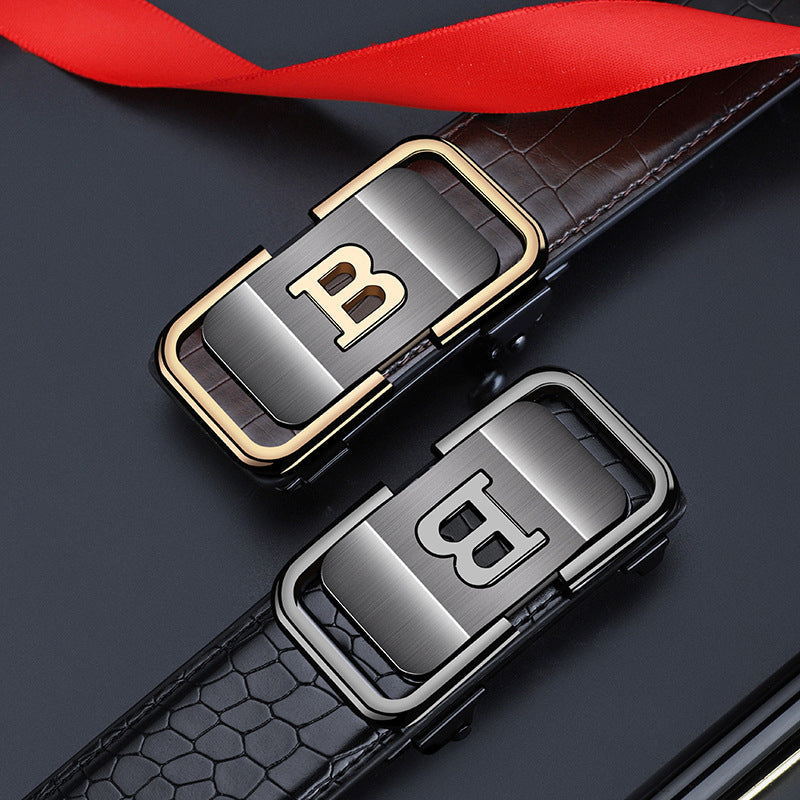 1+1 GRATIS | CrocClasp™ - Herrengürtel mit Automatikschnalle im Krokodilmuster