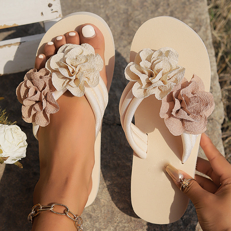 FloraTread™ | Floral Damen Strandsandalen – Anti-Rutsch