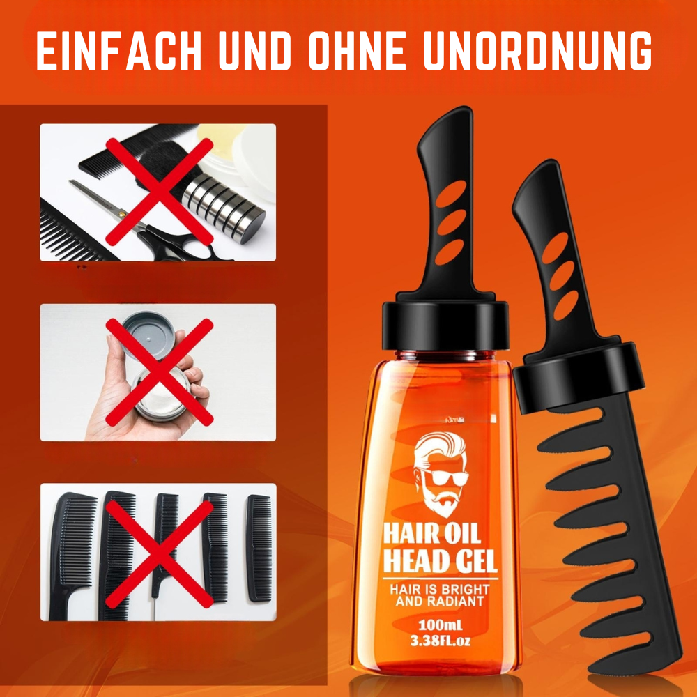1+1 GRATIS | TwinGroom® | Herren-Haargel mit Kamm