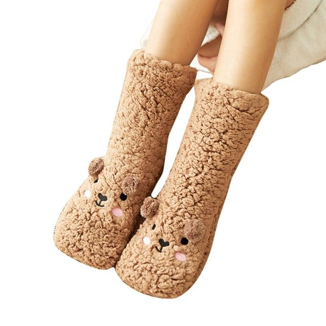 SleepyPaws™ - Schlafsocken aus dickem Bärensamt