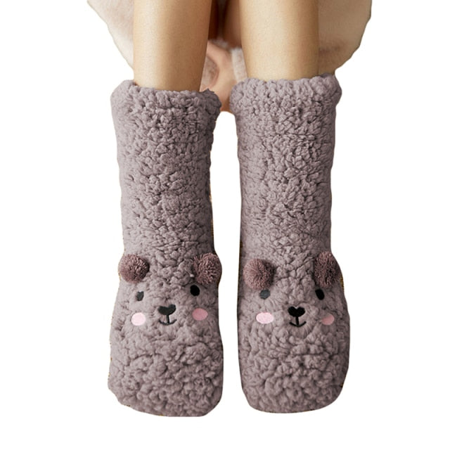 SleepyPaws™ - Schlafsocken aus dickem Bärensamt