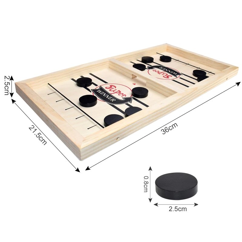 WoodGlide® | TableHockey Holz-Tischspiel – kompakt, langlebig & umweltfreundlich