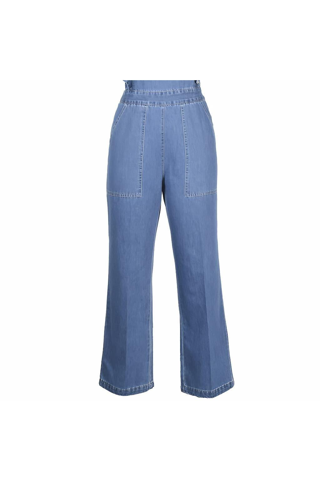 DenimDynasty™ Denim-Overall mit offenem Rücken