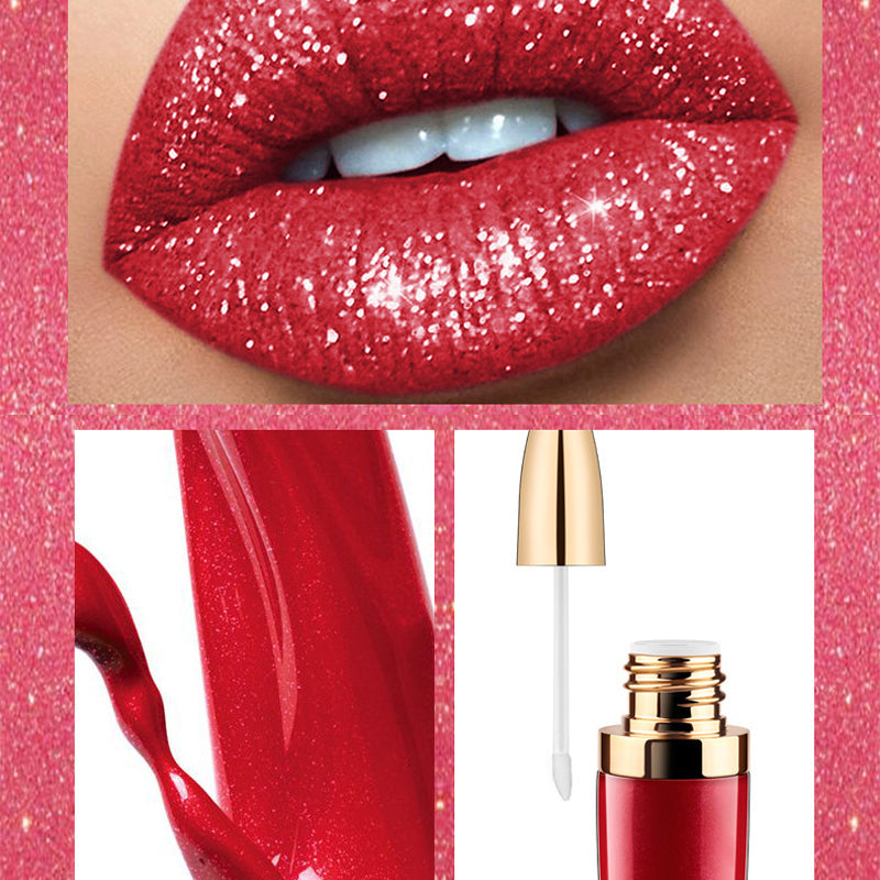 50% RABATT | GlimmerKiss™ | Diamantglänzender langanhaltender Lippenstift