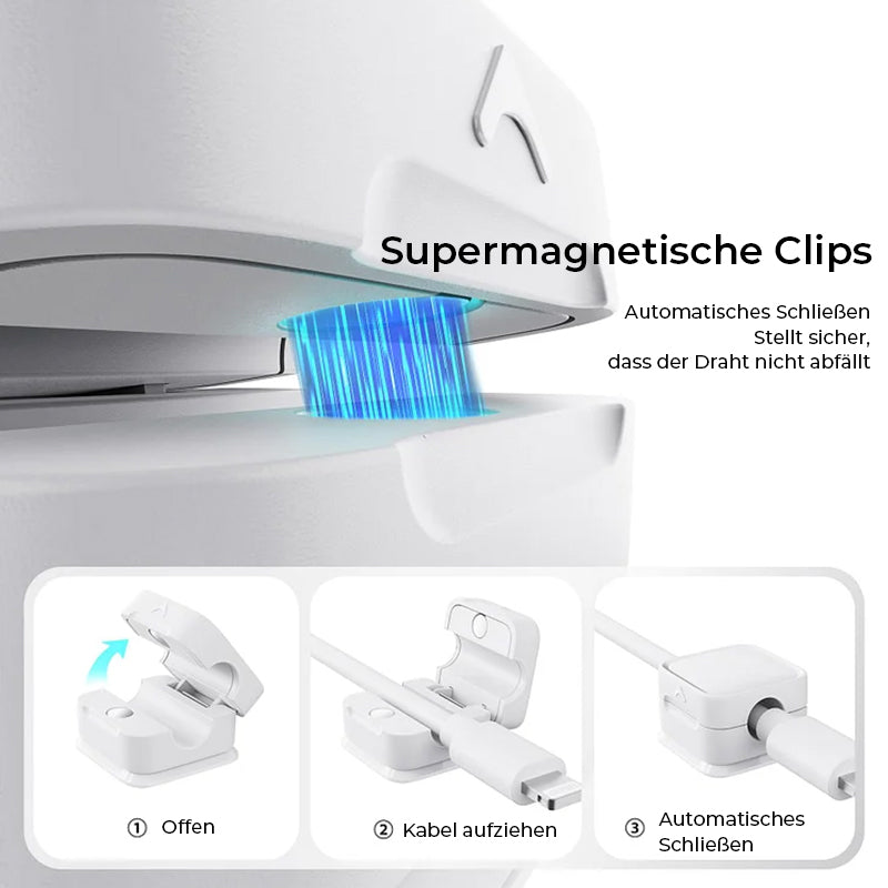 MagniClip® | Magnetischer Kabelspeicher-Organizer