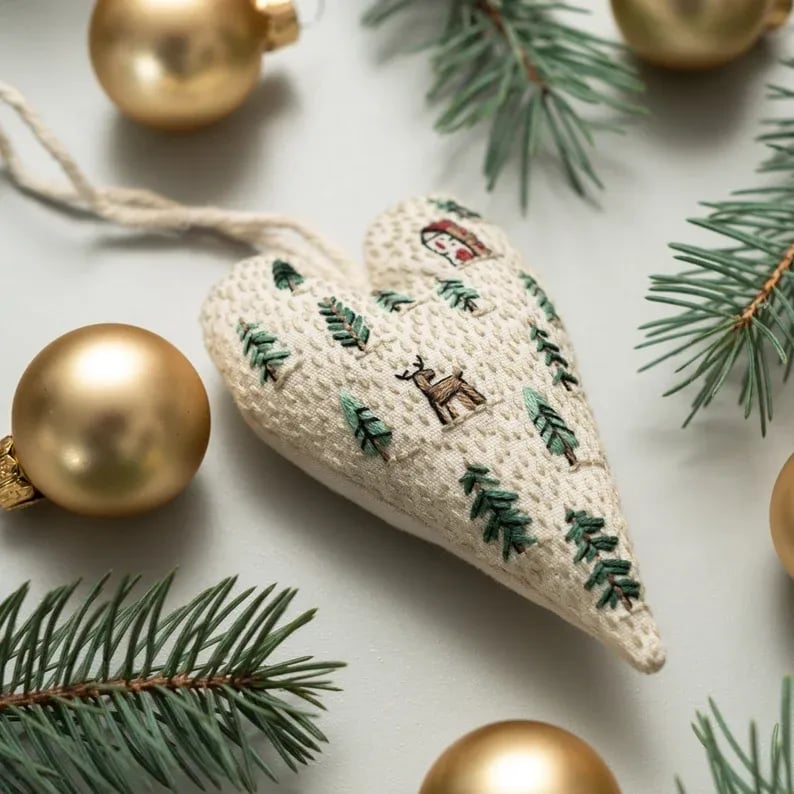 ThreadCherish® DIY-Stickerei-Set für Weihnachtsschmuck