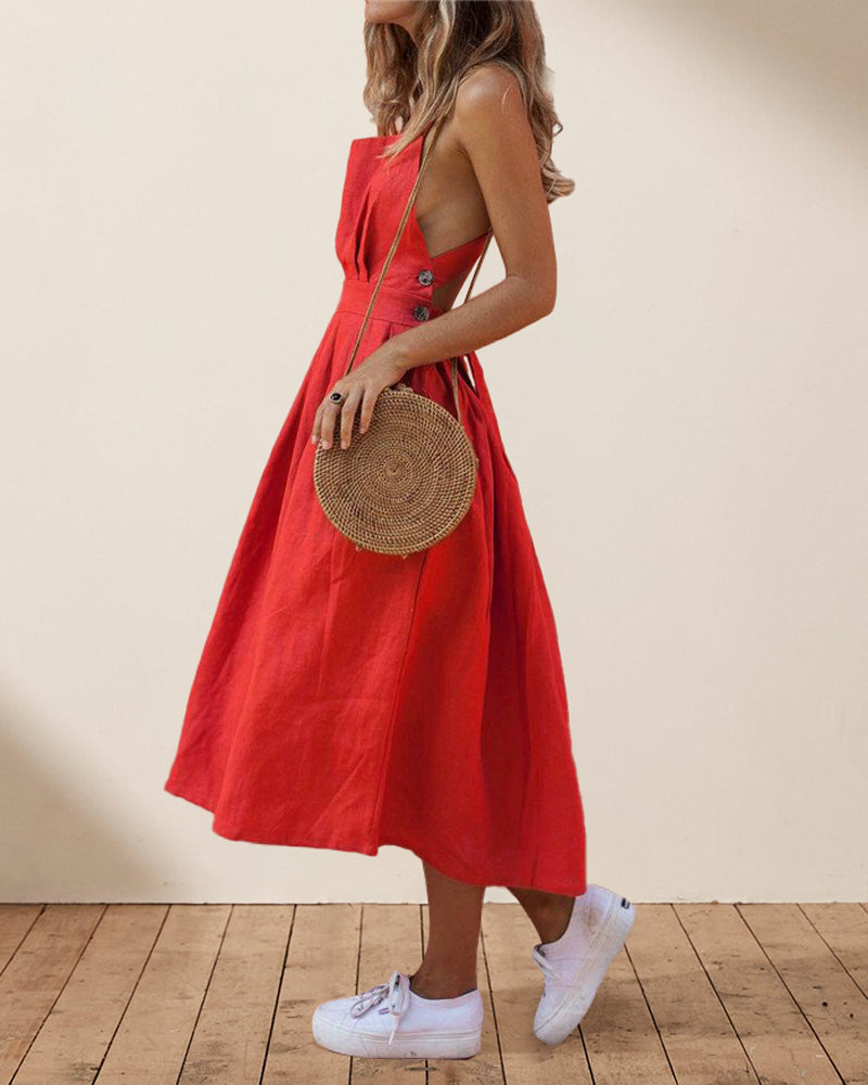 Chic-Chiffon-Kleid | Rückenfreies Sommerkleid mit Spitze