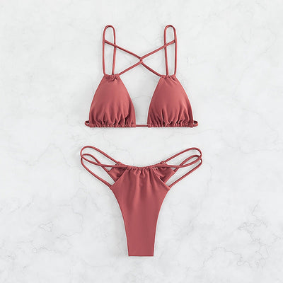 50% RABATT | Isadora™ | Cross String Bikini Set