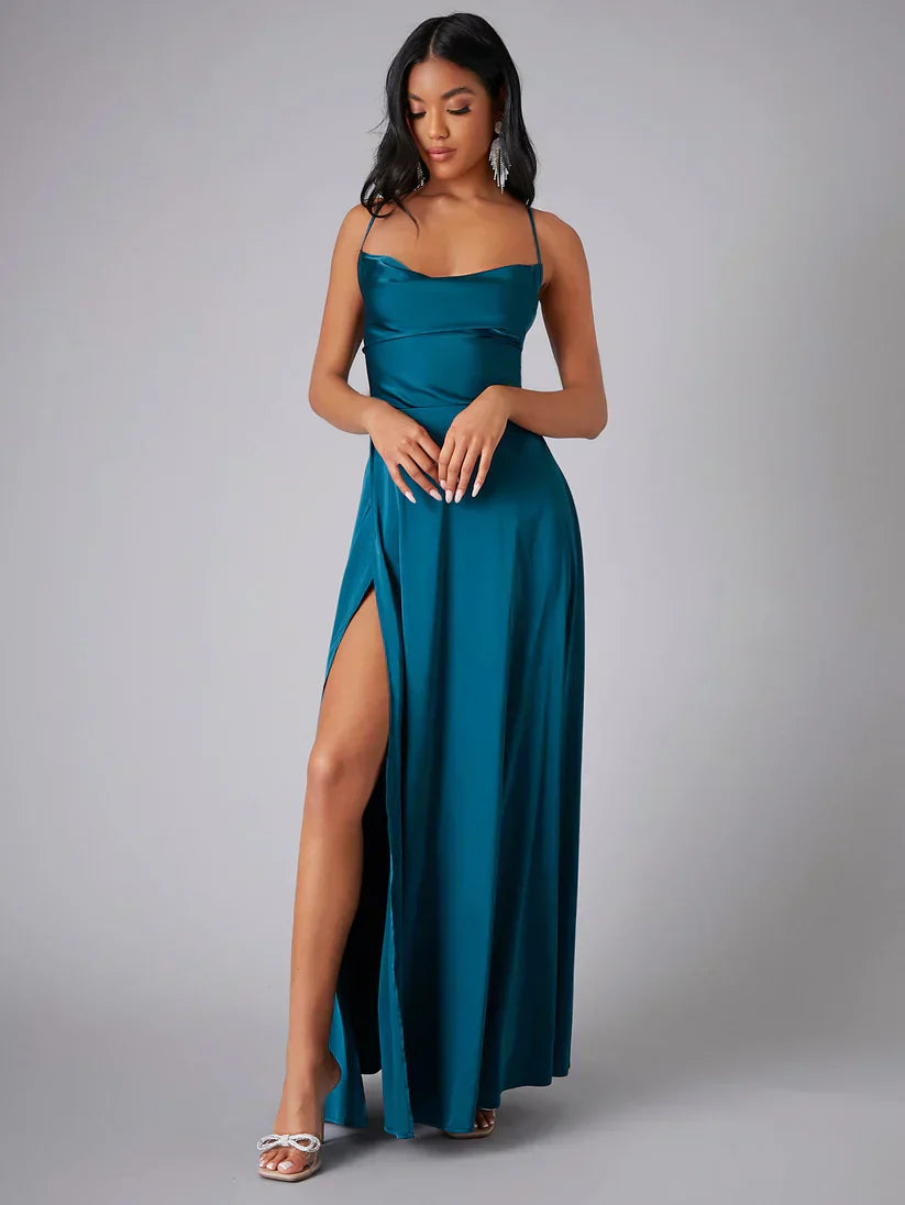 Alvaree® | Elegantes Maxikleid aus Satin