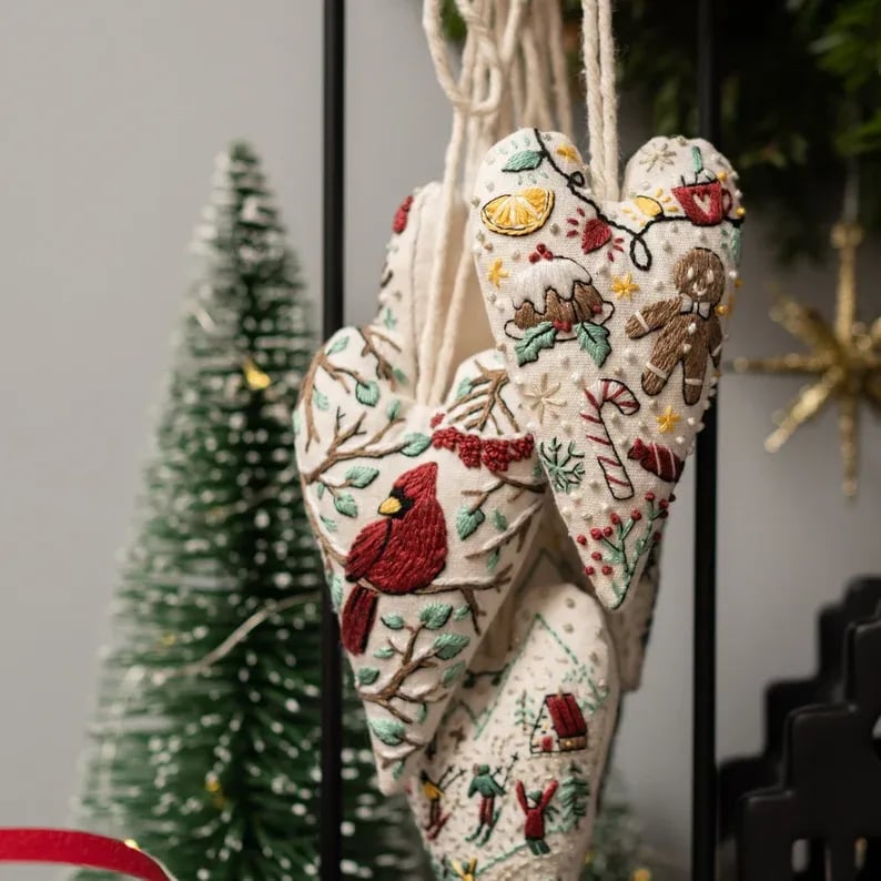 ThreadCherish® DIY-Stickerei-Set für Weihnachtsschmuck