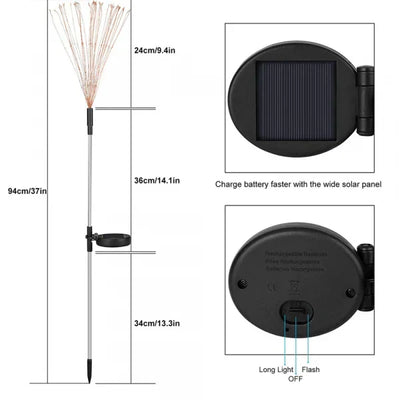 1+3 GRATIS | StarBloom™ | Solar Feuerwerk Gartenlampen Wetterfeste LED