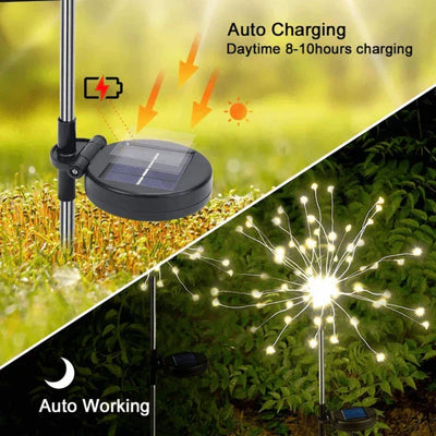1+3 GRATIS | StarBloom™ | Solar Feuerwerk Gartenlampen Wetterfeste LED