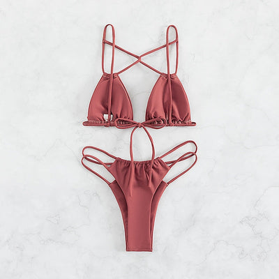 50% RABATT | Isadora™ | Cross String Bikini Set