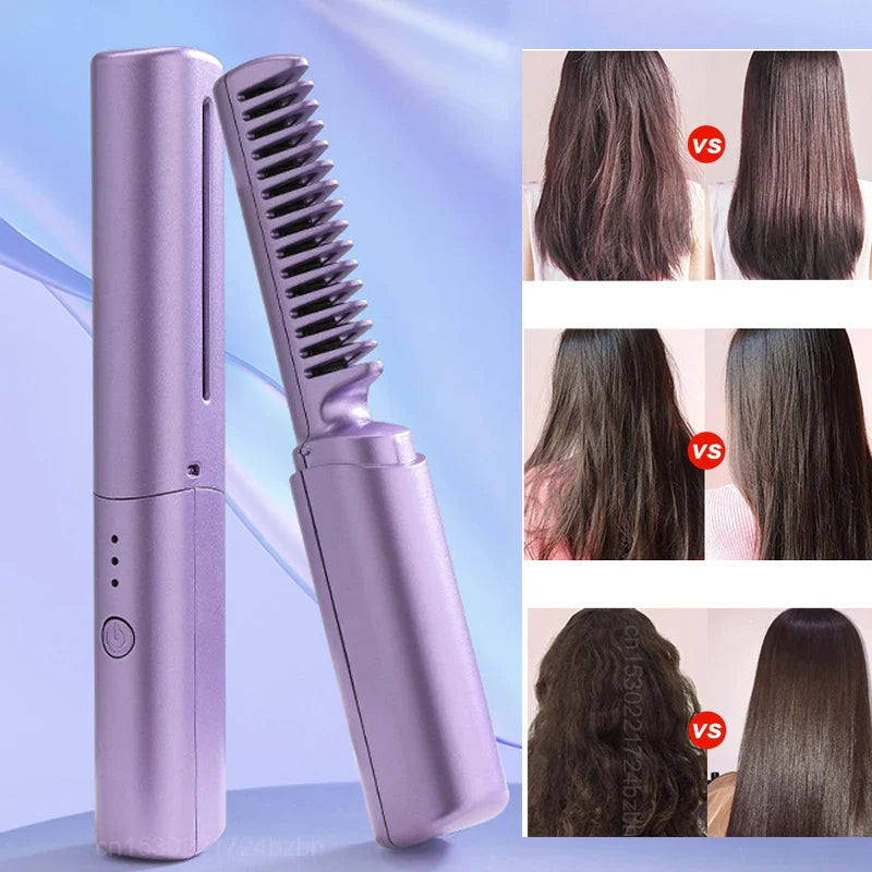1+1 GRATIS | ZenSilk® | Drahtlose Haarglätterbürste