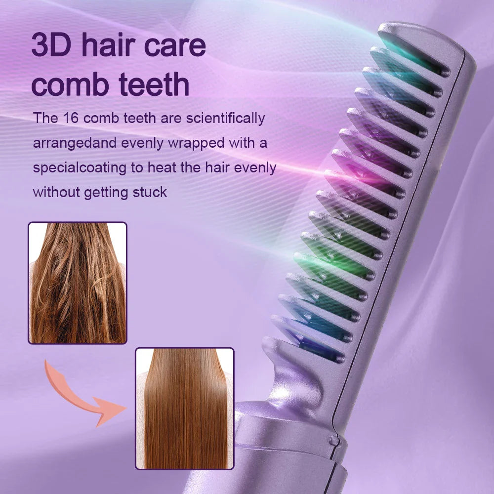 1+1 GRATIS | ZenSilk® | Drahtlose Haarglätterbürste