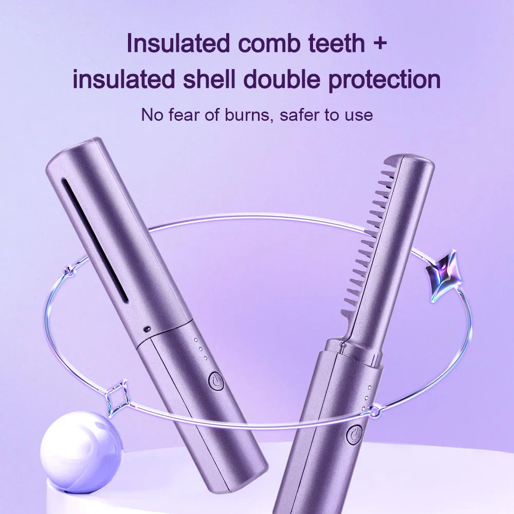 1+1 GRATIS | ZenSilk® | Drahtlose Haarglätterbürste