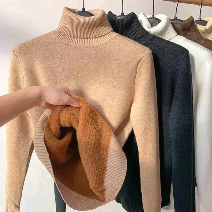 Leonie - Rollkragenpullover Mit Fleece Futter