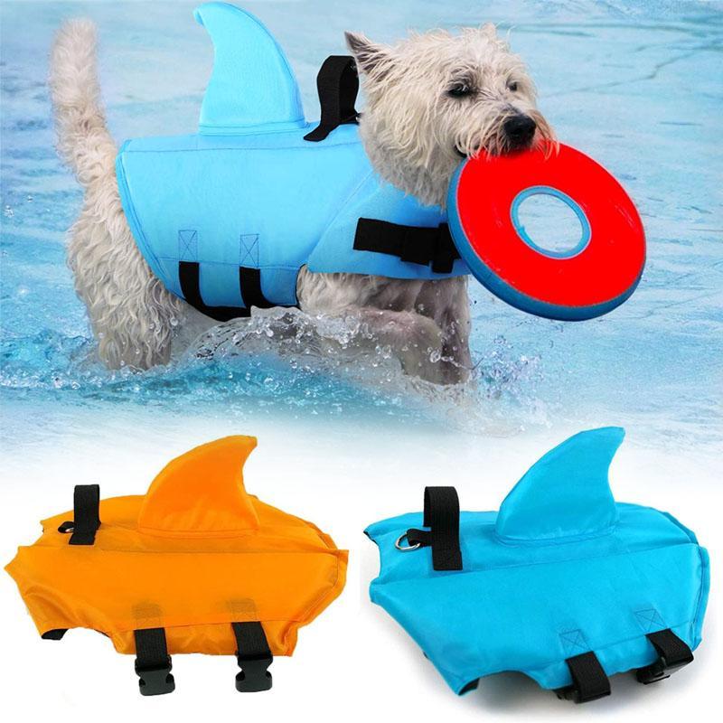 50% RABATT | PawFin | Schwimmweste mit Haifischflosse für Hunde
