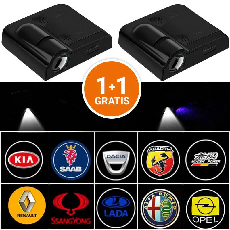 1 + 1 GRATIS | LogoBeam X™ 3D-Türbeleuchtung