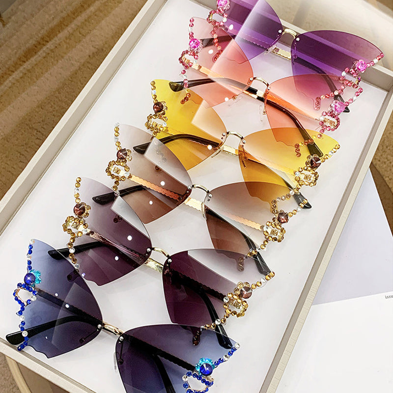 50% RABATT | Schmetterlingsdiamanten | Sonnenbrille mit