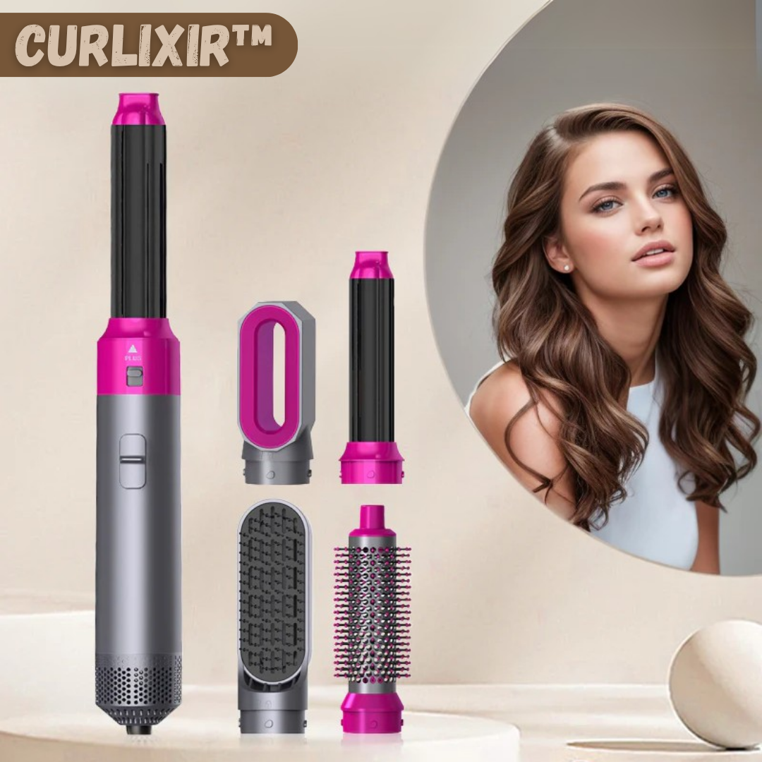 50% RABATT | Curlixir™ | 5-in-1-Haartrockner-Bürste