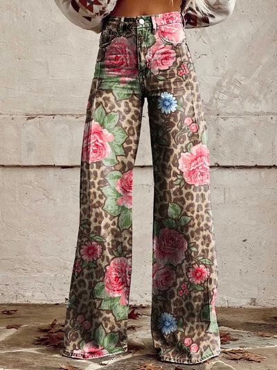 Nia™ Stilvolle Pantherhose mit Blumenmuster für einen einzigartigen Look