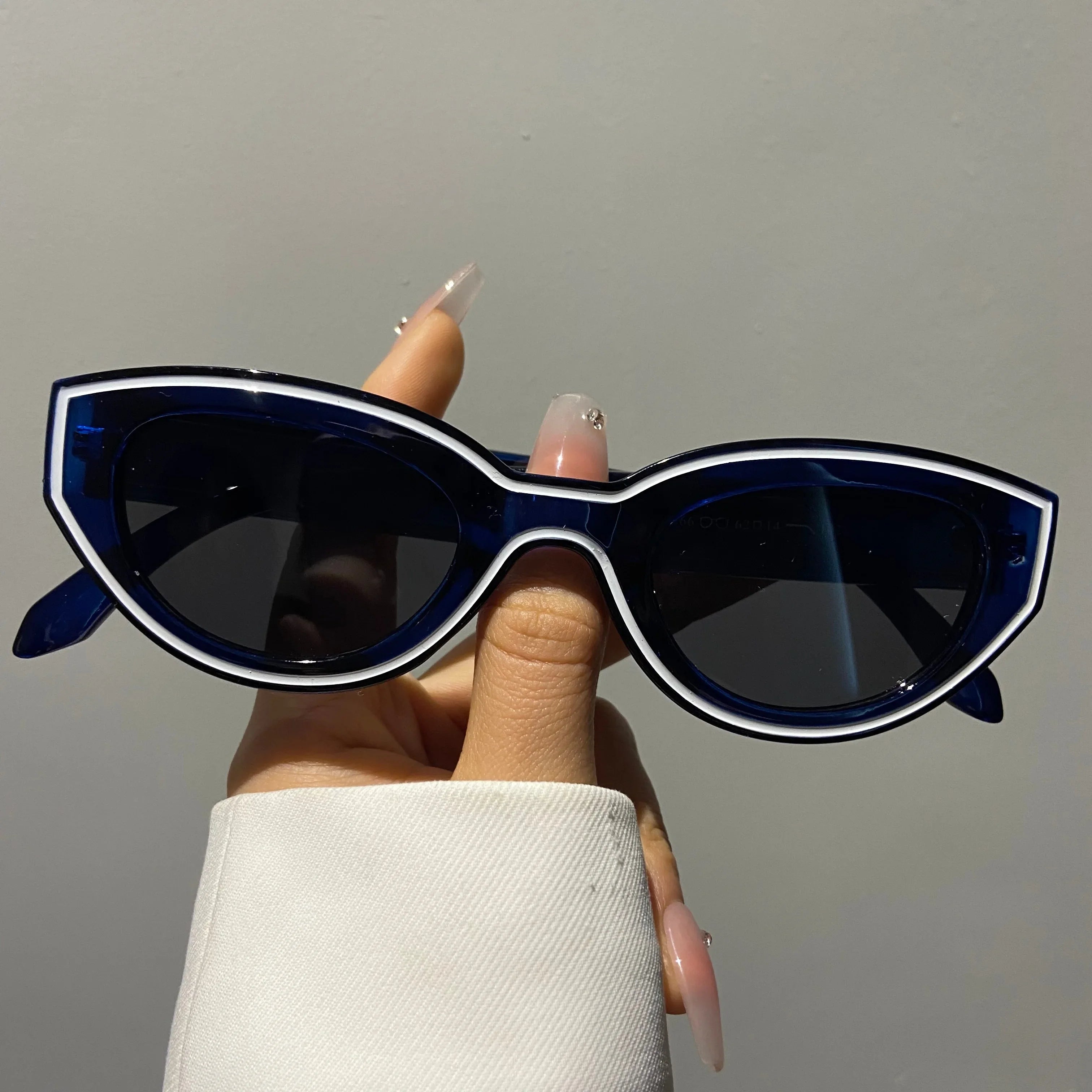 Schwarz-weiße Cat-Eye | Sonnenbrille