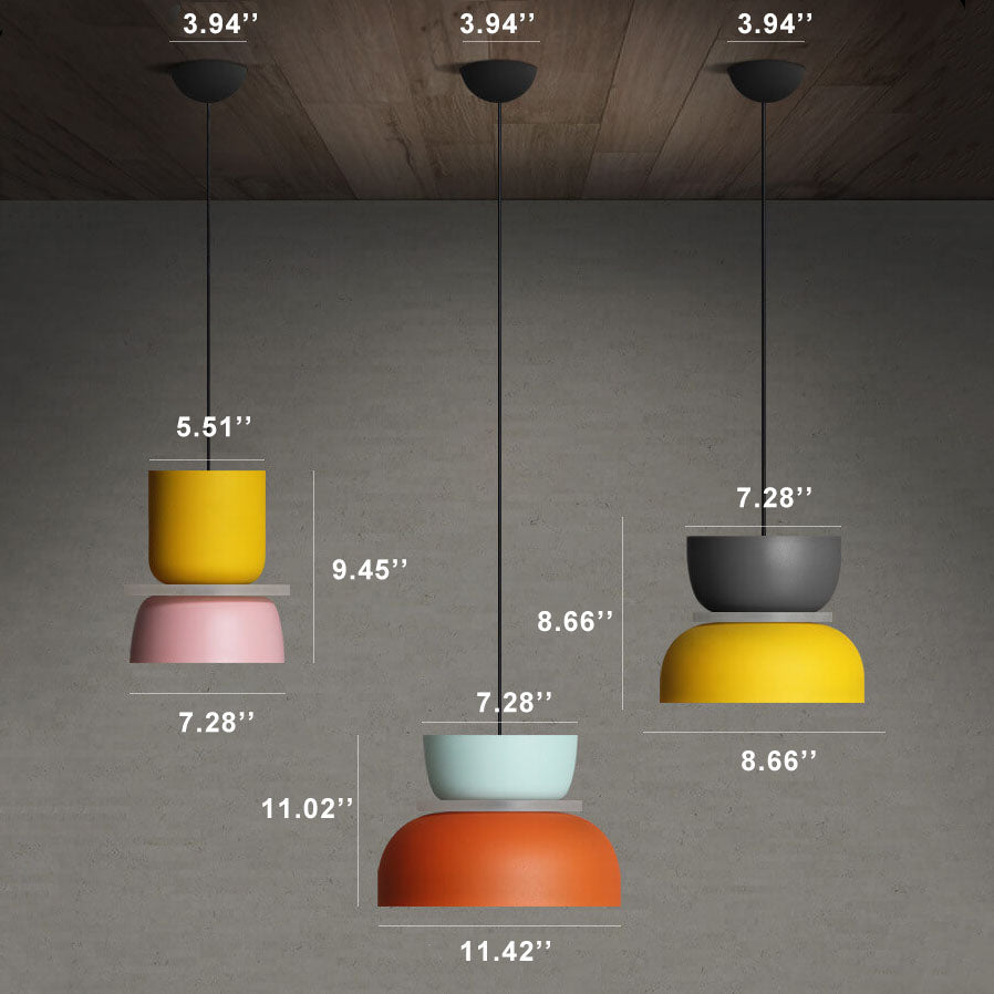 50% RABATT | LumoPop™ | Colorful Macaron 1-Light LED-Pendelleuchte
