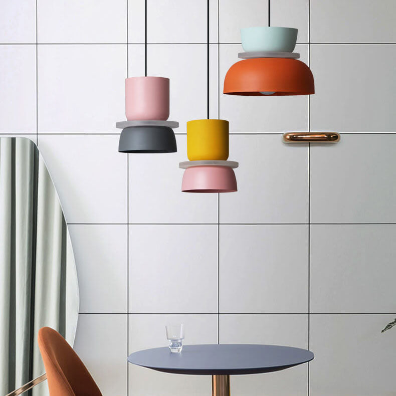 50% RABATT | LumoPop™ | Colorful Macaron 1-Light LED-Pendelleuchte