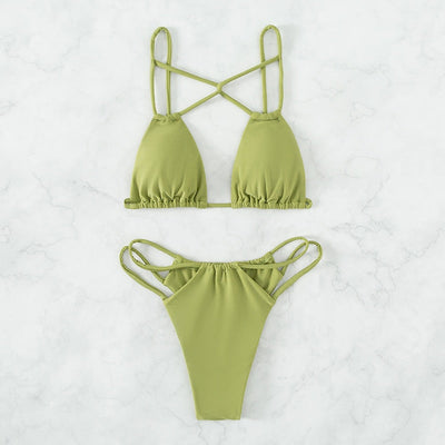 50% RABATT | Isadora™ | Cross String Bikini Set