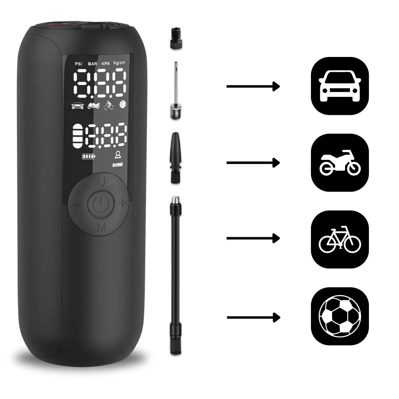 50% RABATT | TurboPump™ | Wiederaufladbare tragbare Mini-Luftpumpe