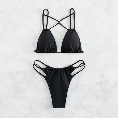 50% RABATT | Isadora™ | Cross String Bikini Set
