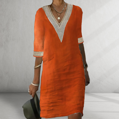 50% RABATT | Novirea™ | Baumwoll-Leinen Sommerkleid