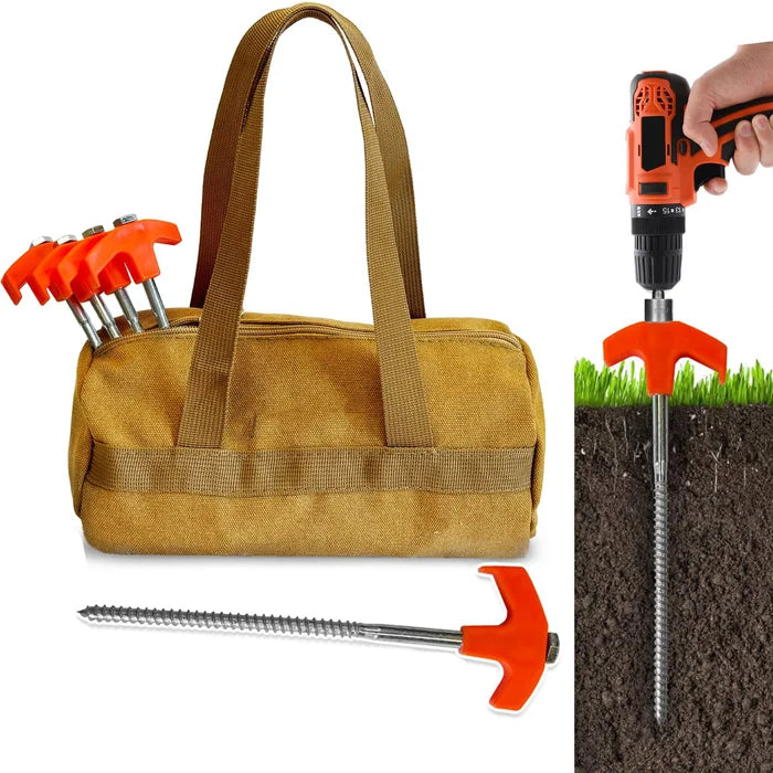 GroundLock® | ScrewAnchor Einschraub-Erdanker – sichere Bodenverankerung für Garten & Haus