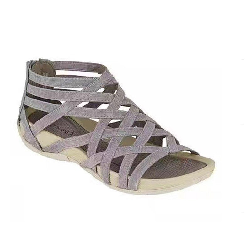 Runder Zehenpartie | Hohle römische Gladiator-Sandalen