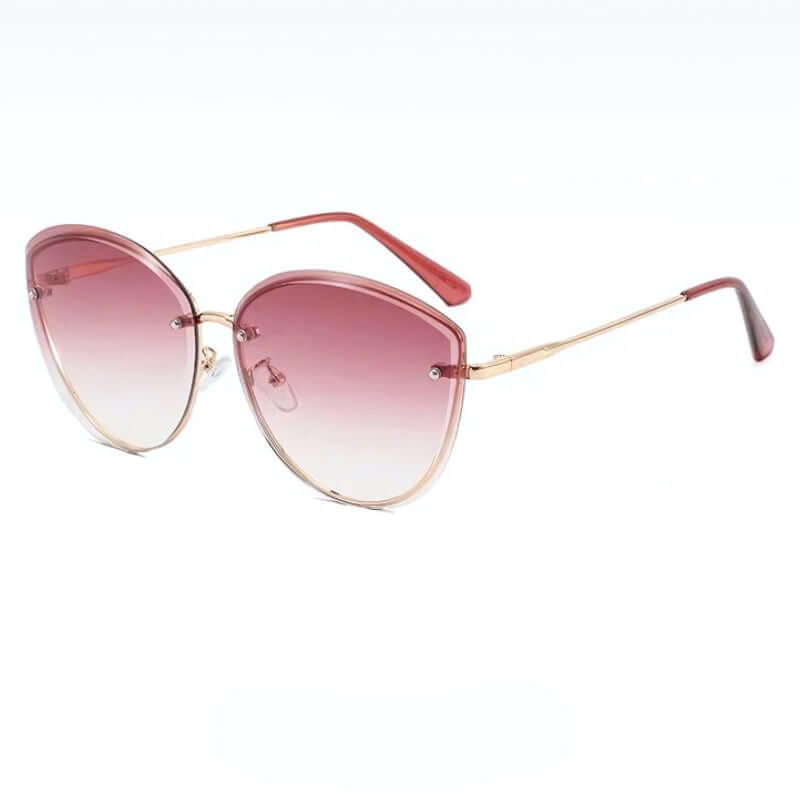 50% RABATT | SolarCharm Cat-Eye | Sonnenbrille Damen, Randlose Katzenaugenform UV400