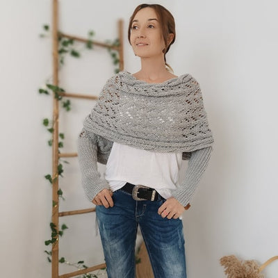 Zenina –  Doppelten Ärmeln Shawl Schal