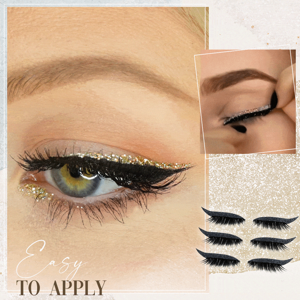 1+1 GRATIS | Twinkra™ | Wiederverwendbare Glitter Eyeliner Wimpernaufkleber