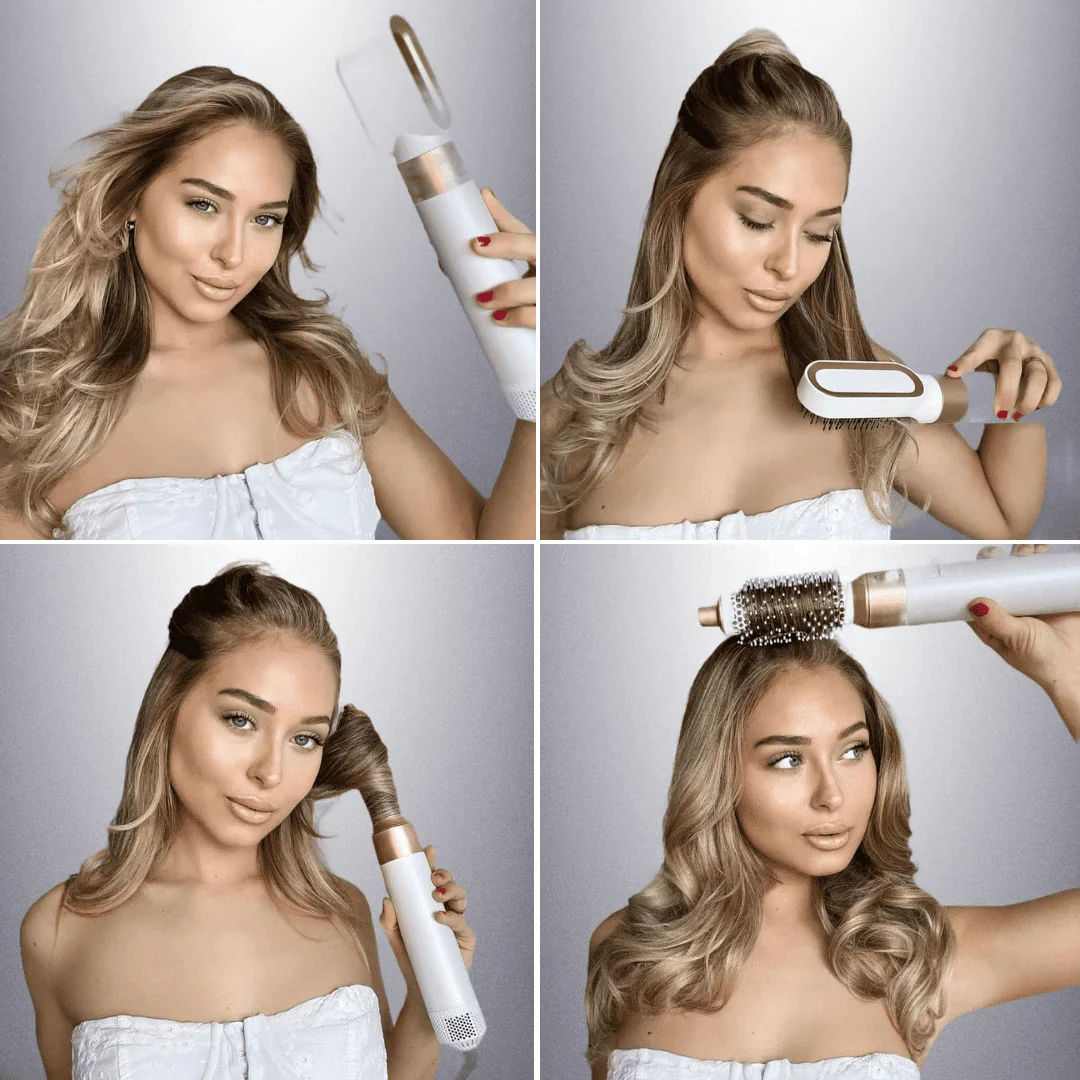 50% RABATT | Curlixir™ | 5-in-1-Haartrockner-Bürste