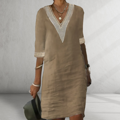 50% RABATT | Novirea™ | Baumwoll-Leinen Sommerkleid