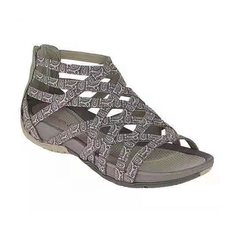 Runder Zehenpartie | Hohle römische Gladiator-Sandalen