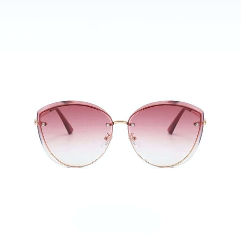 50% RABATT | SolarCharm Cat-Eye | Sonnenbrille Damen, Randlose Katzenaugenform UV400