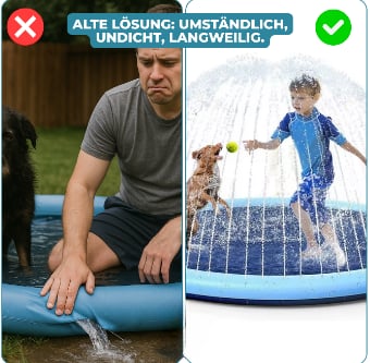 SplashPaws™ - Sommerlicher Wasserspaß für Hunde und Kinder