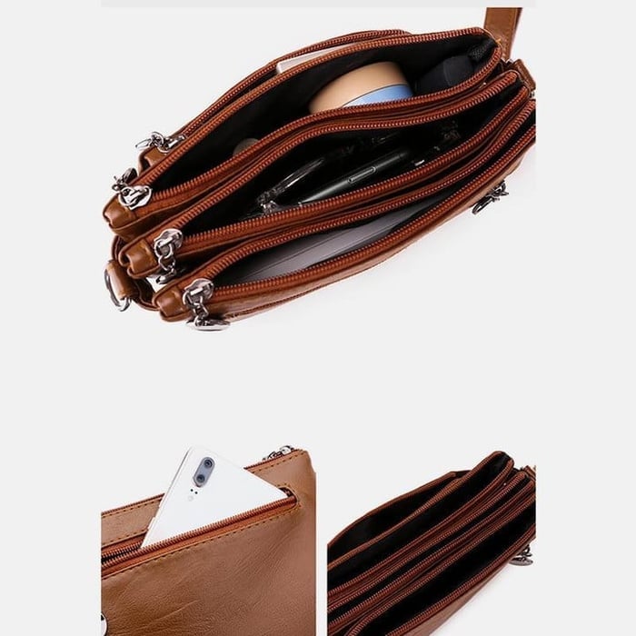 CityCarry® | MaxiCross Damen-Umhängetasche – hochwertiges Leder mit Vintage-Look