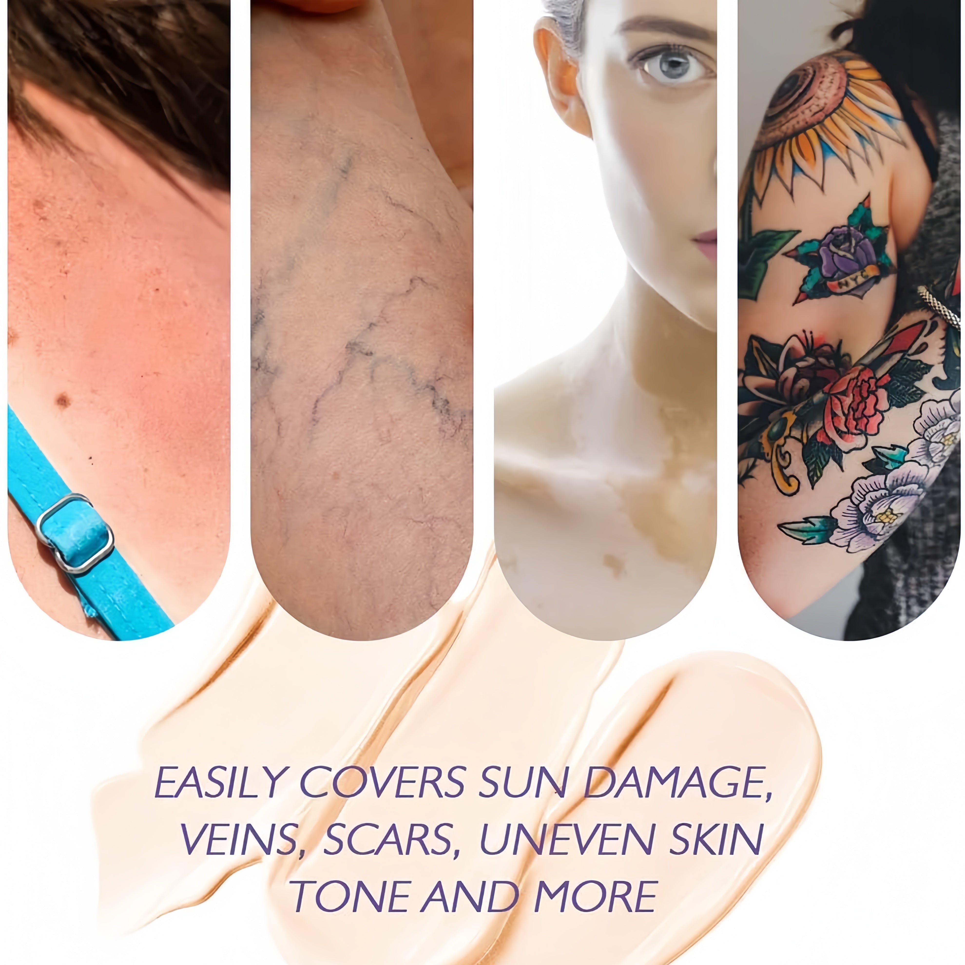 Eelhoe Body Coverage Perfector – Abdeckcreme für Körper und Gesicht, 74 ml, mit Verpackung und Make-up-Pinsel