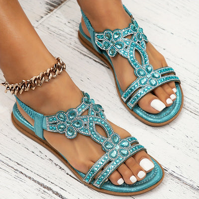 50% RABATT | Solessa™ | Ibiza-Sandalen mit elastischem Knöchelriemen