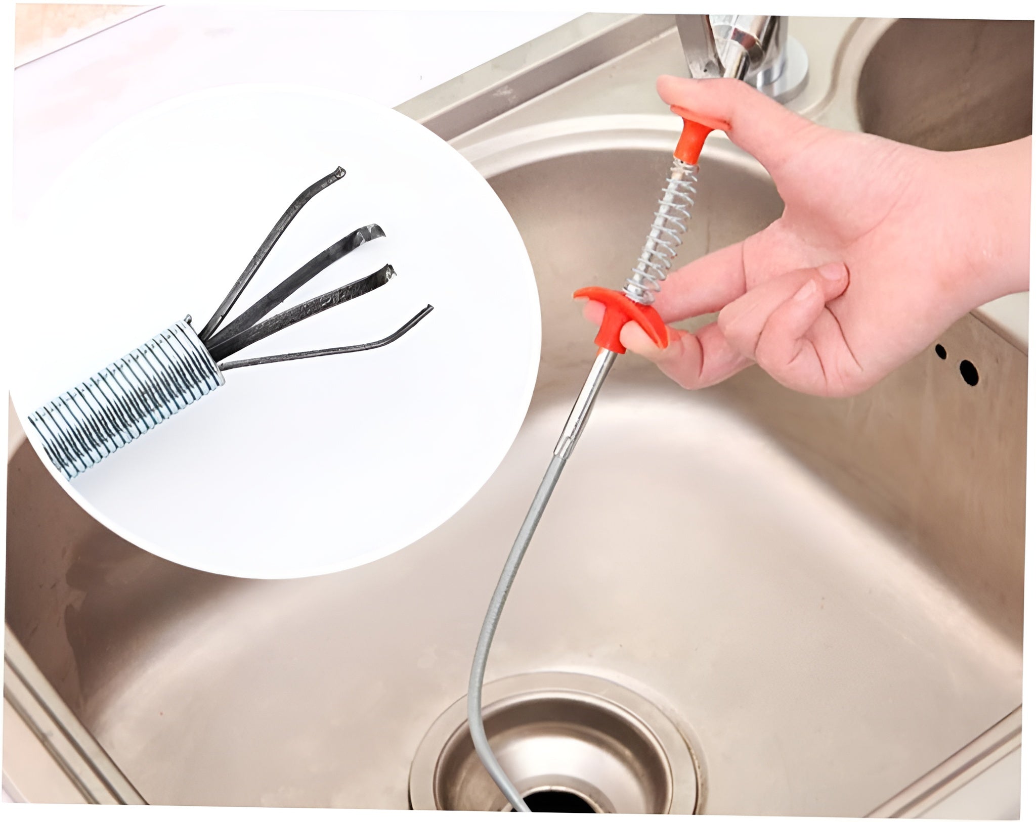 1+1 GRATIS | Uncloggo™ | Rohrhaken für verstopfte Abflüsse in Küche & Dusche